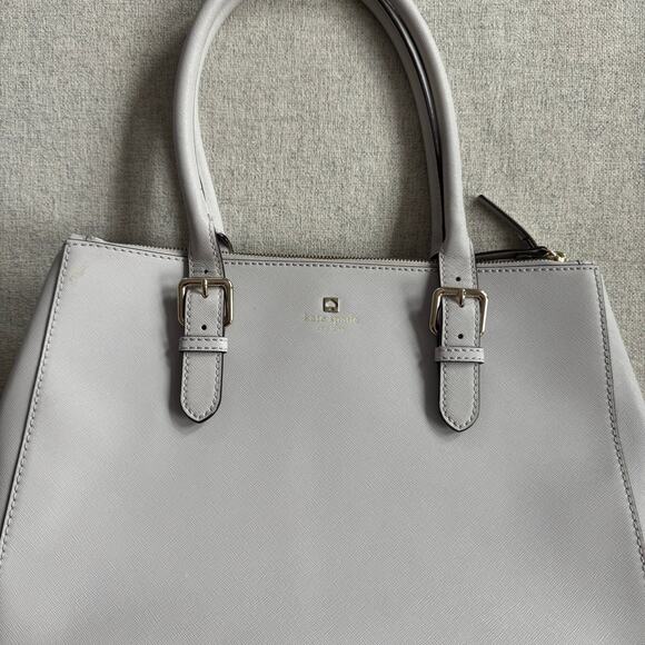 Kate Spade New York Charlotte Street Reena Tote Bag in Stone Ice Gray Purse - Picture 3 of 10